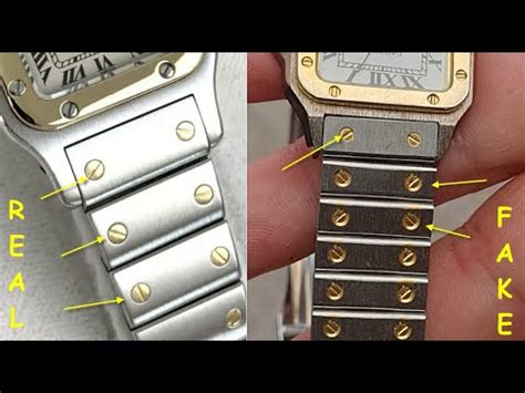 fake cartier santos watch vs real|cartier santos watch serial number.